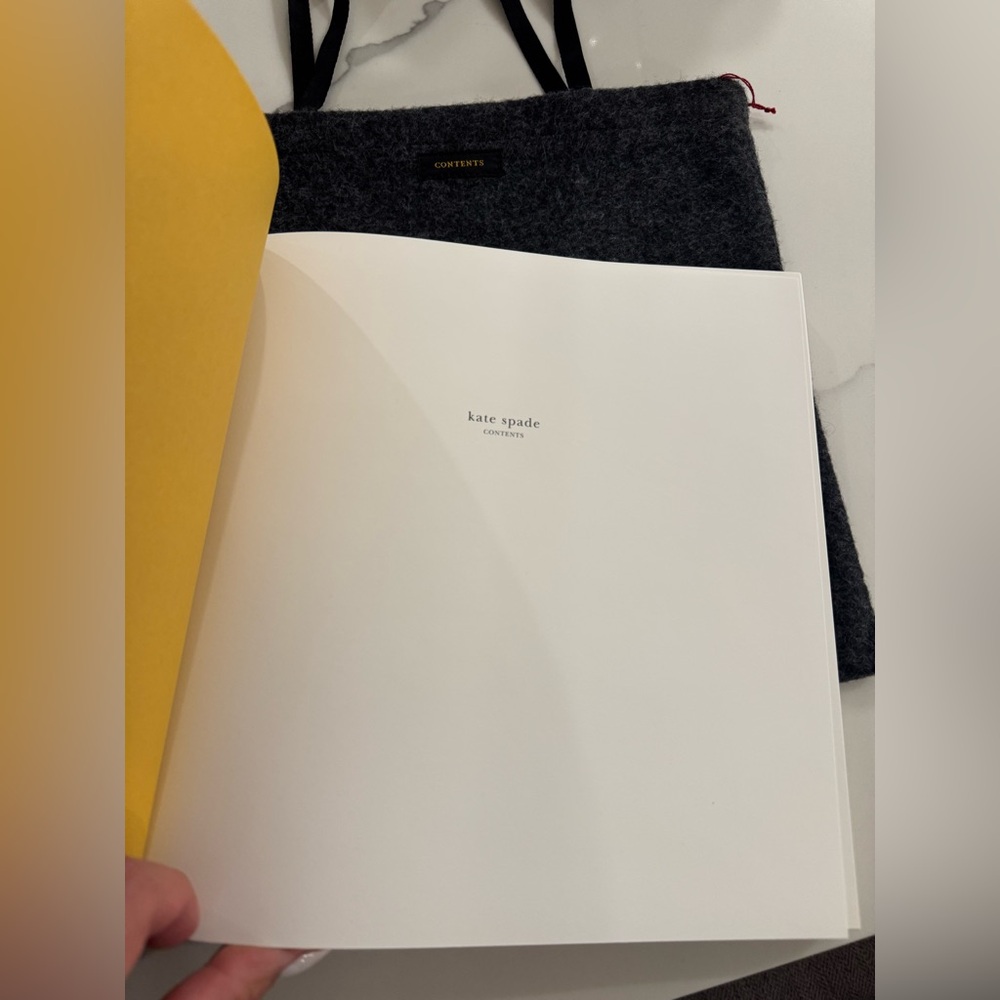 NWT - RARE Kate Spade “Contents” Book with Original Flannel Bag COLLECTORS ITEM - Picture 9 of 11
